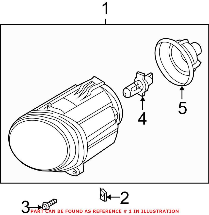 Foglight Assembly - Driver Side