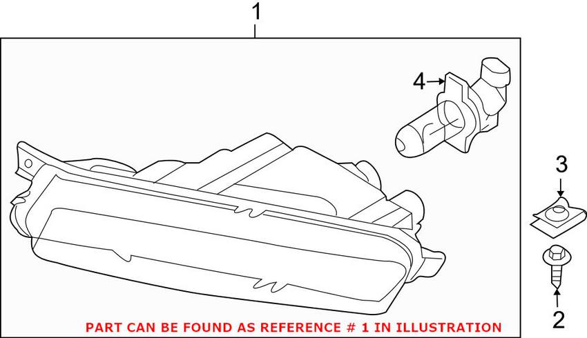 BMW Foglight Assembly - Driver Side 63177164855