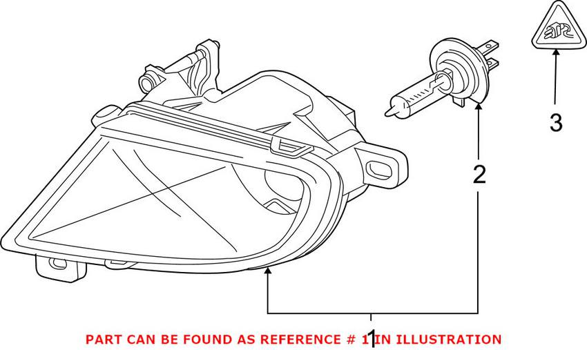 BMW Foglight Assembly - Driver Side 63177177711