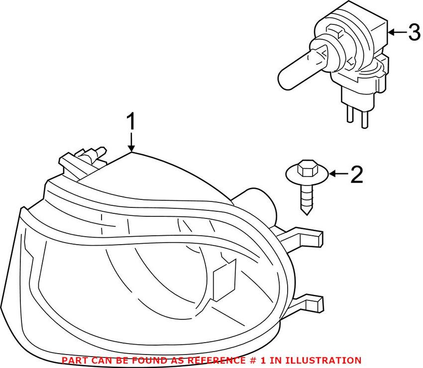 BMW Foglight Assembly - Passenger Side 63177182196