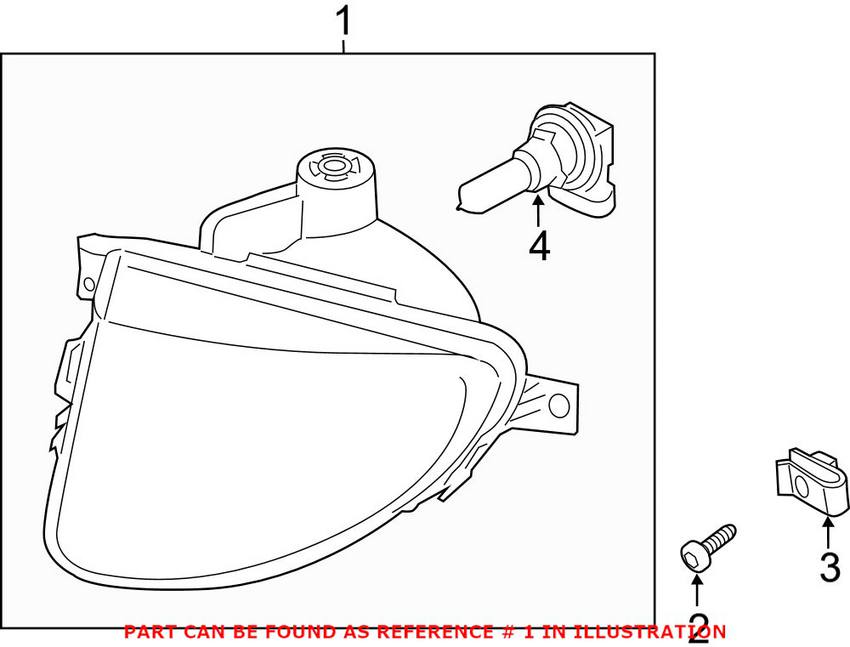 BMW Foglight Assembly - Passenger Side 63177199620