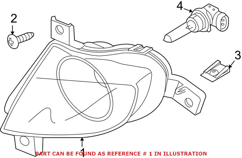 BMW Foglight Assembly - Driver Side 63177199893