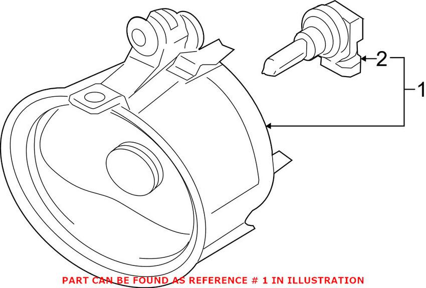 BMW Foglight Assembly - Passenger Side 63177238788
