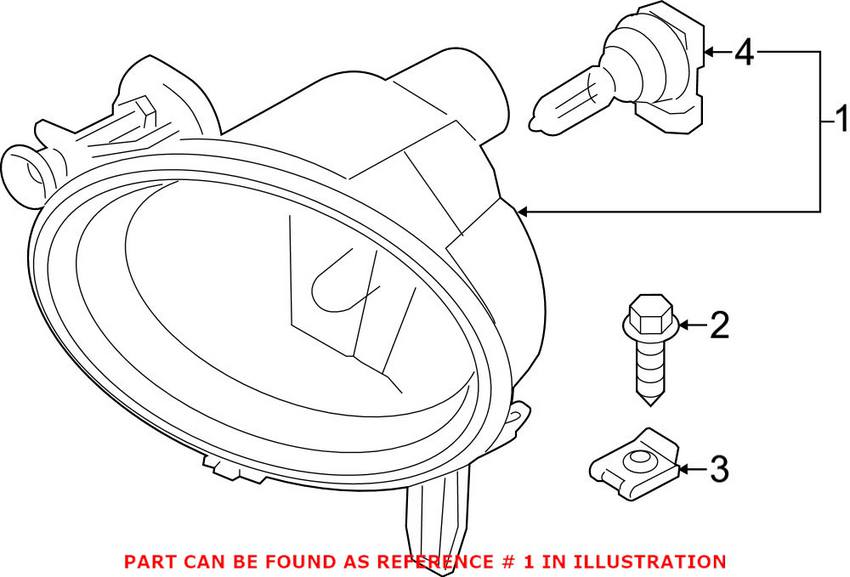 BMW Foglight Assembly - Driver Side 63177248911