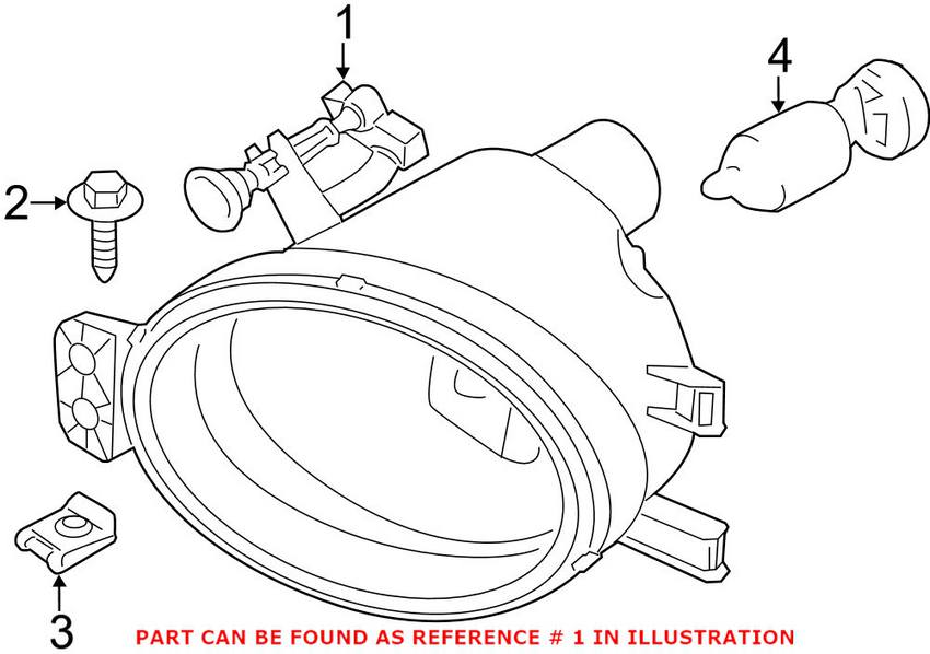 BMW Foglight Assembly - Driver Side 63177273447