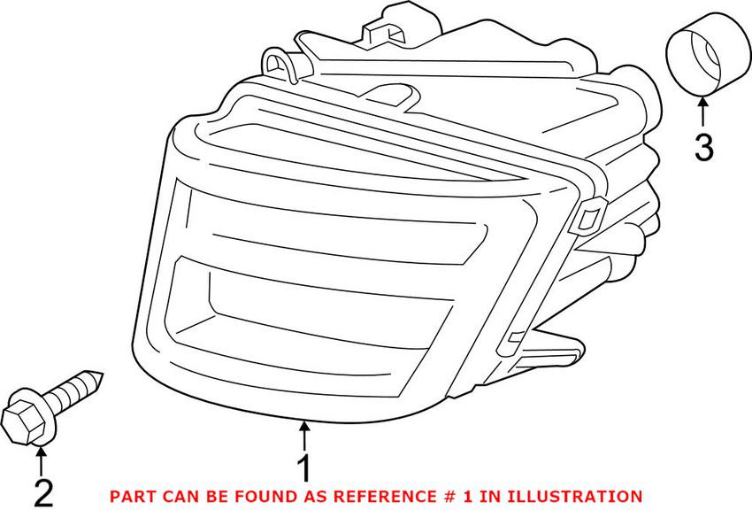 BMW Foglight Assembly - Driver Side (LED) 63177311287