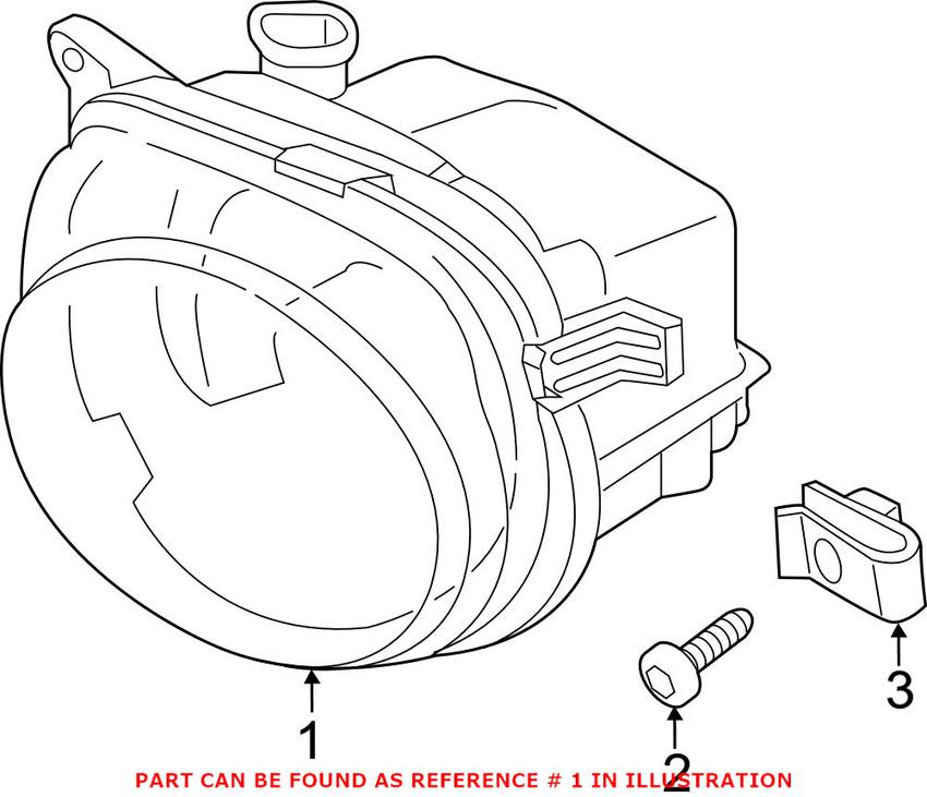 BMW Foglight Assembly - Driver Side (LED) 63177311293