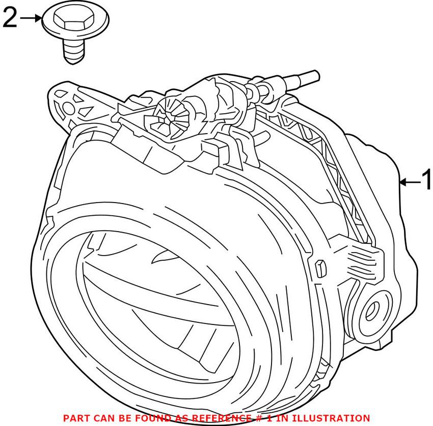 BMW Foglight Assembly - Passenger Side (LED) 63177317252