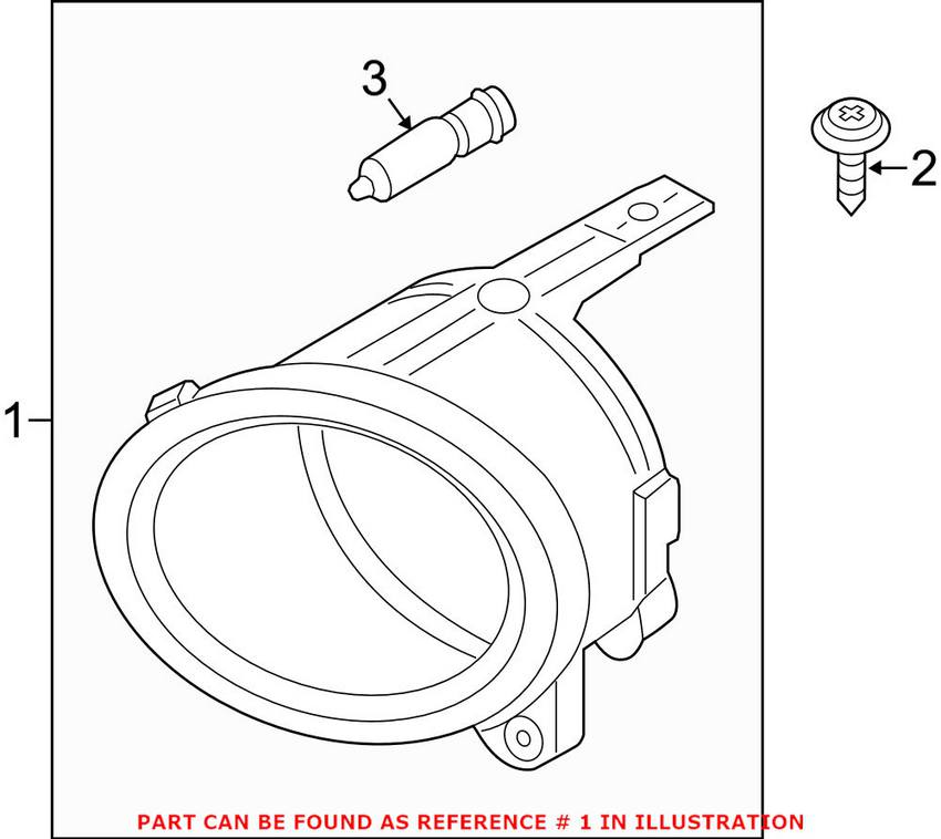 BMW Foglight Assembly - Driver Side 63177839865