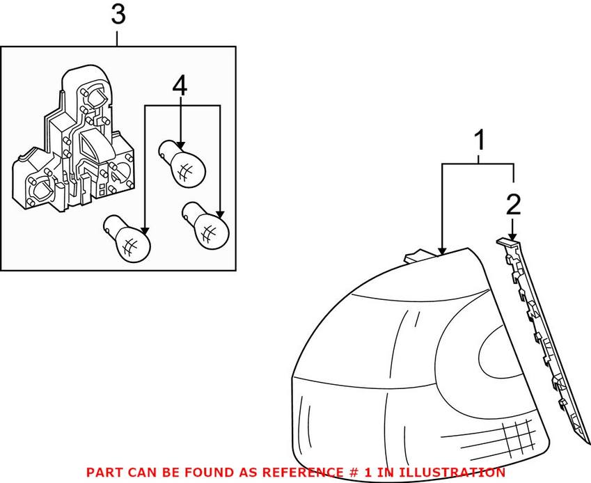 Tail Light Assembly - Driver Side (Clear)