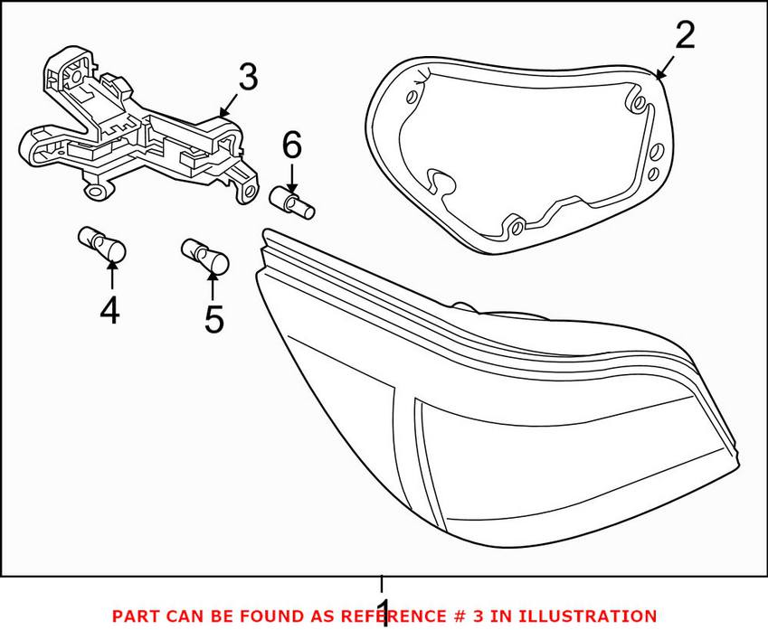 Tail Light Bulb Socket - Driver Side