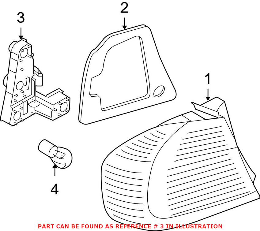 Tail Light Bulb Carrier - Driver Side Outer