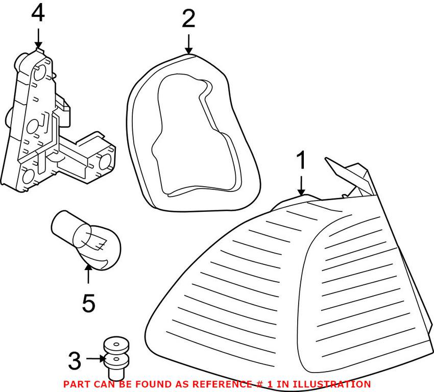 Tail Light Assembly - Driver Side Outer