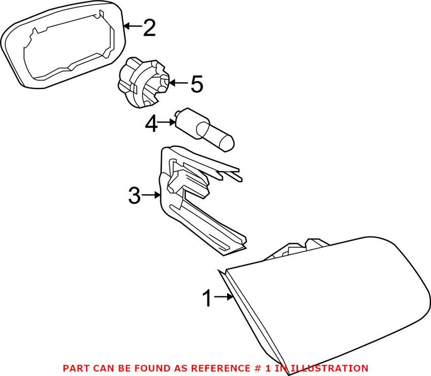 Tail Light Assembly - Passenger Side Inner