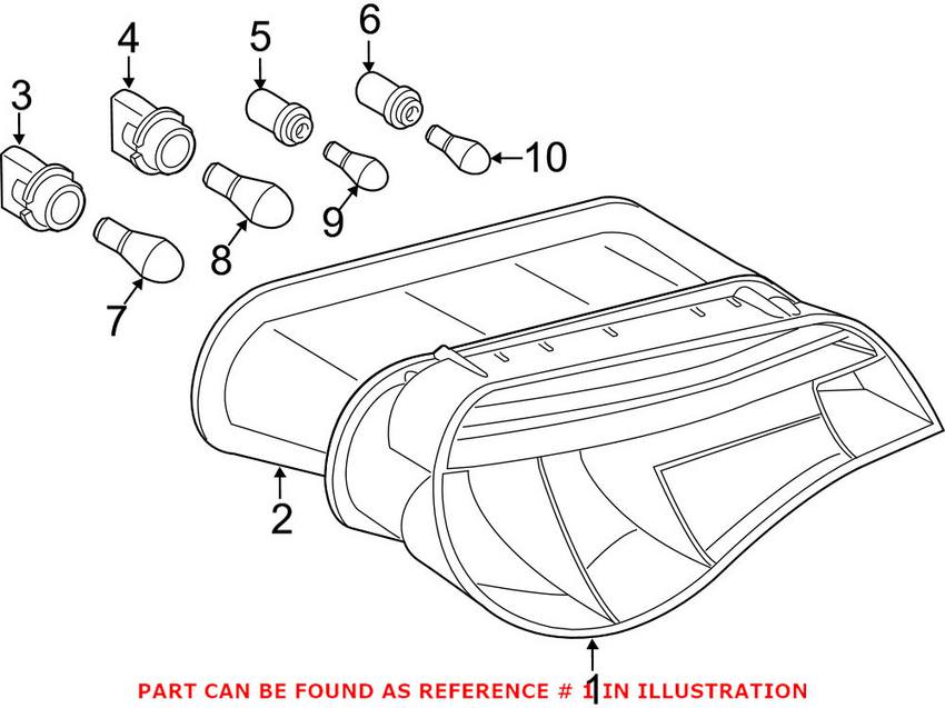 Tail Light Assembly - Passenger Side