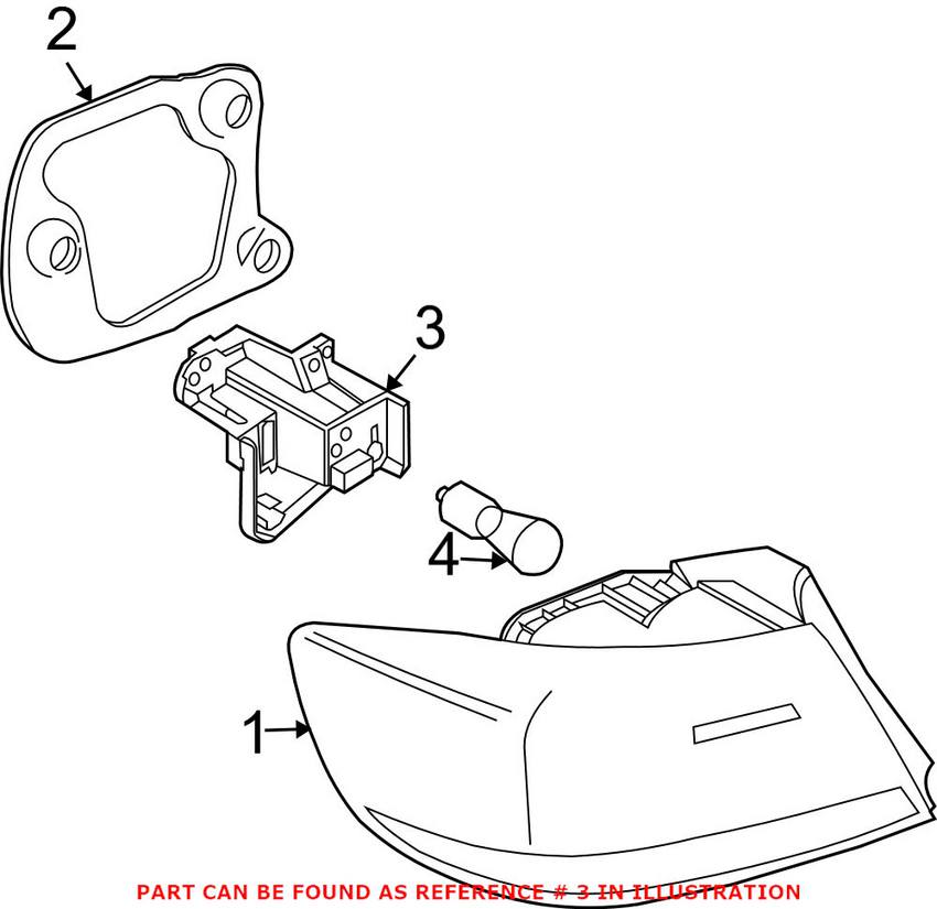 BMW Tail Light Bulb Socket - Driver Side Outer 63217178383