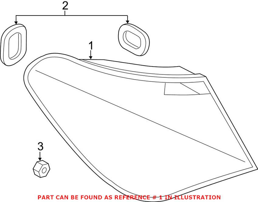 BMW Tail Light Assembly - Driver Side Outer 63217182201