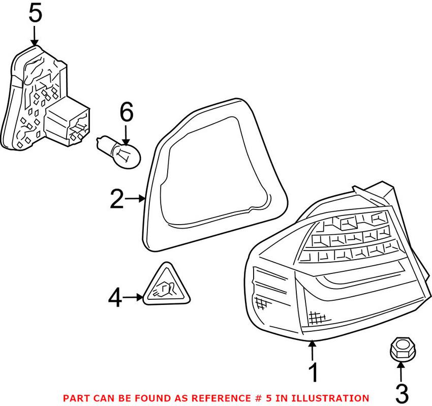 BMW Tail Light Bulb Socket - Passenger Side 63217211214