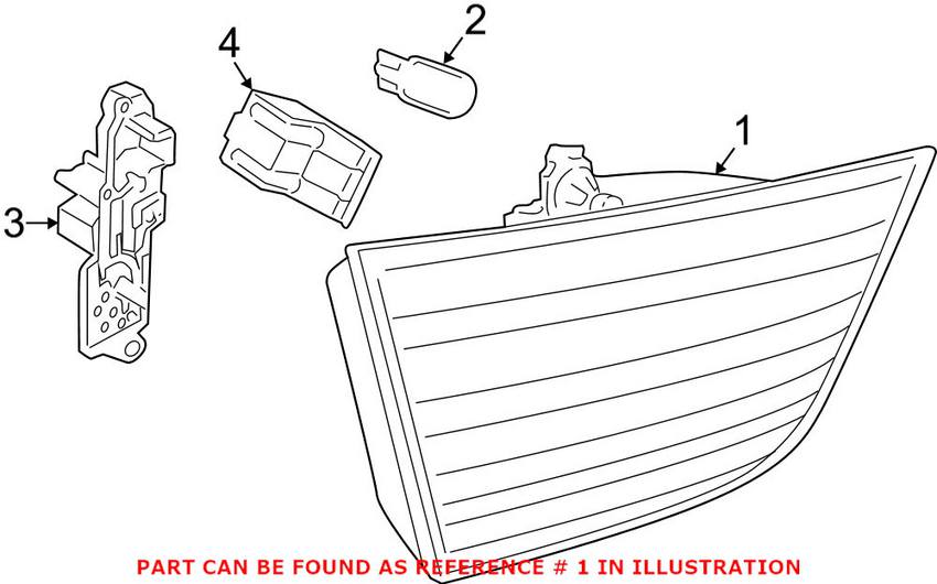 BMW Tail Light Assembly - Passenger Side Inner 63217217310