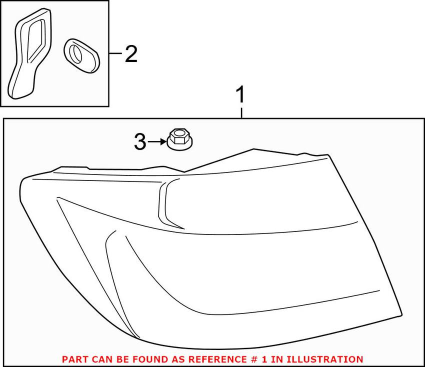 BMW Tail Light Assembly - Passenger Side Outer 63217312708