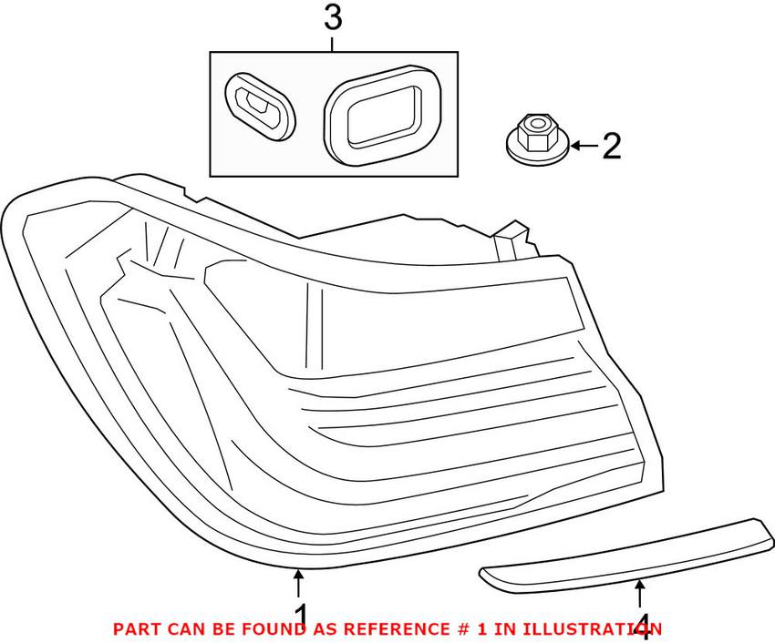 BMW Tail Light Assembly - Passenger Side Outer 63217342966