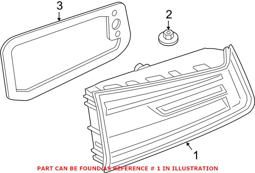BMW Back Up Light Assembly - Rear Passenger Right 63217376476