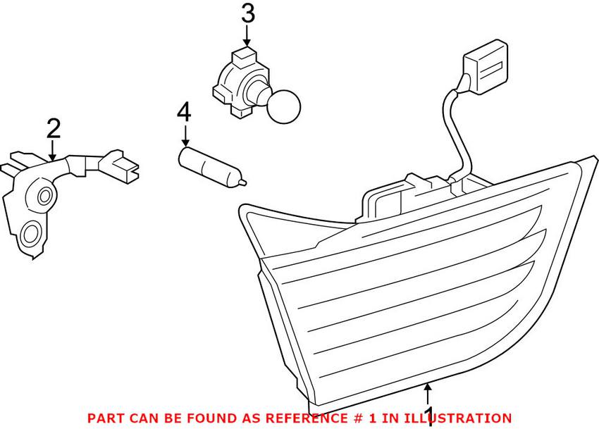 BMW Back Up Light Assembly - Rear Driver Left 63218059655