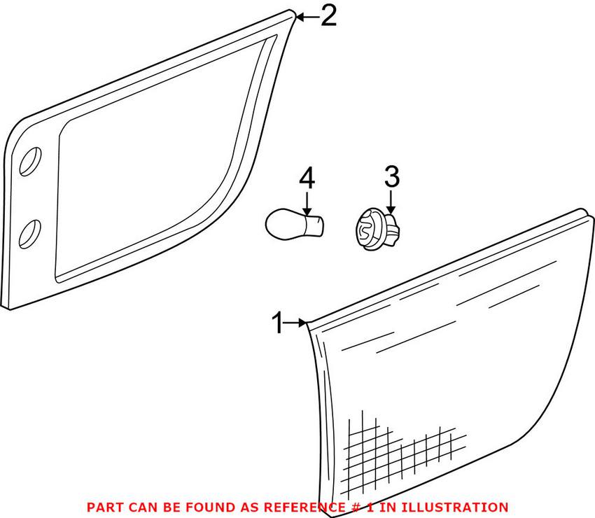 Tail Light Assembly - Passenger Side Inner