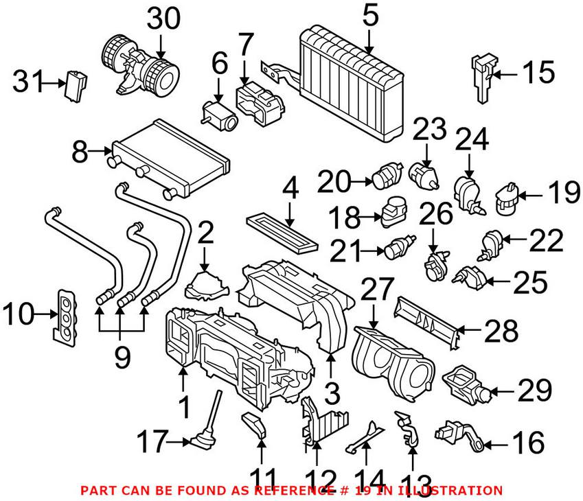 BMW HVAC Air Adjustment Control Motor - Left 64116942991