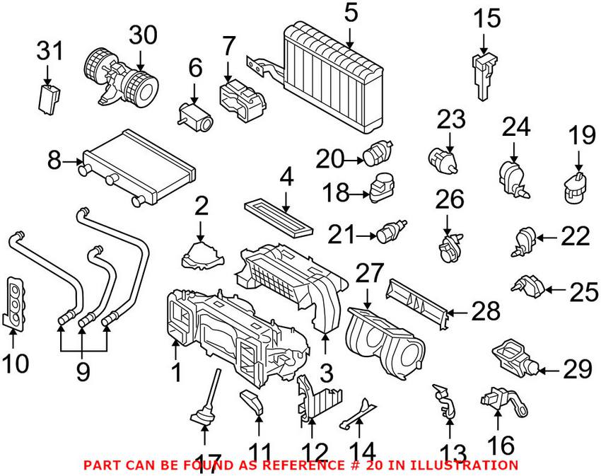 BMW HVAC Air Inlet Door Actuator 64116942994