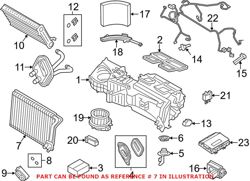 BMW A/C Evaporator Core 64116975553