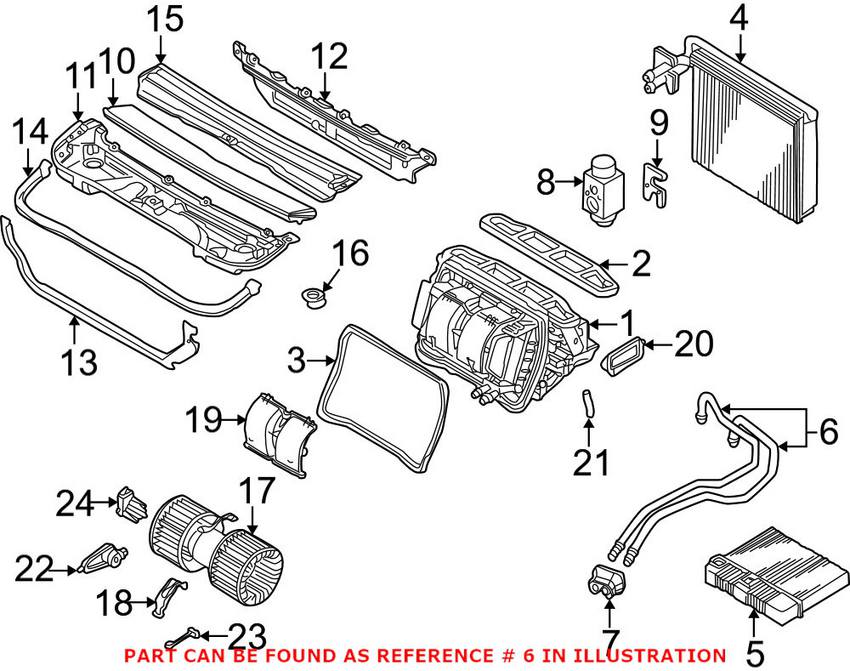 BMW Heater Core Tube Set (Inlet & Outlet) 64118372784