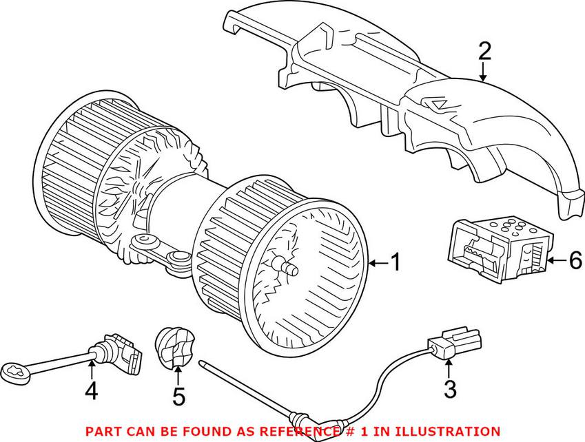 BMW Heater Fan Motor 64118391809