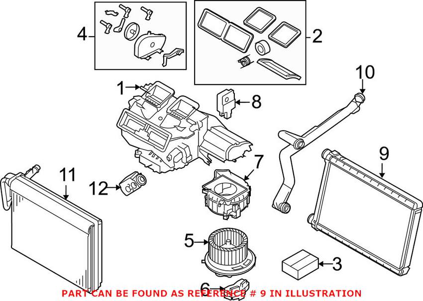 BMW Heater Core 64119128953