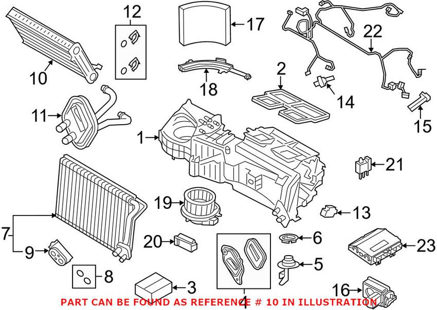 BMW HVAC Heater Core 64119229486