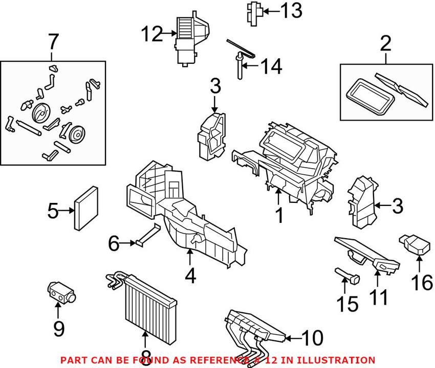 BMW Heater Fan Motor 64119245849