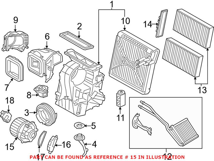 BMW HVAC Blower Motor 64119297752