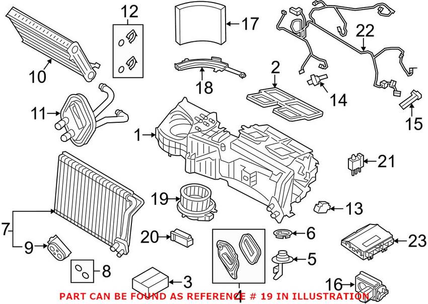 BMW Heater Fan Motor 64119350395