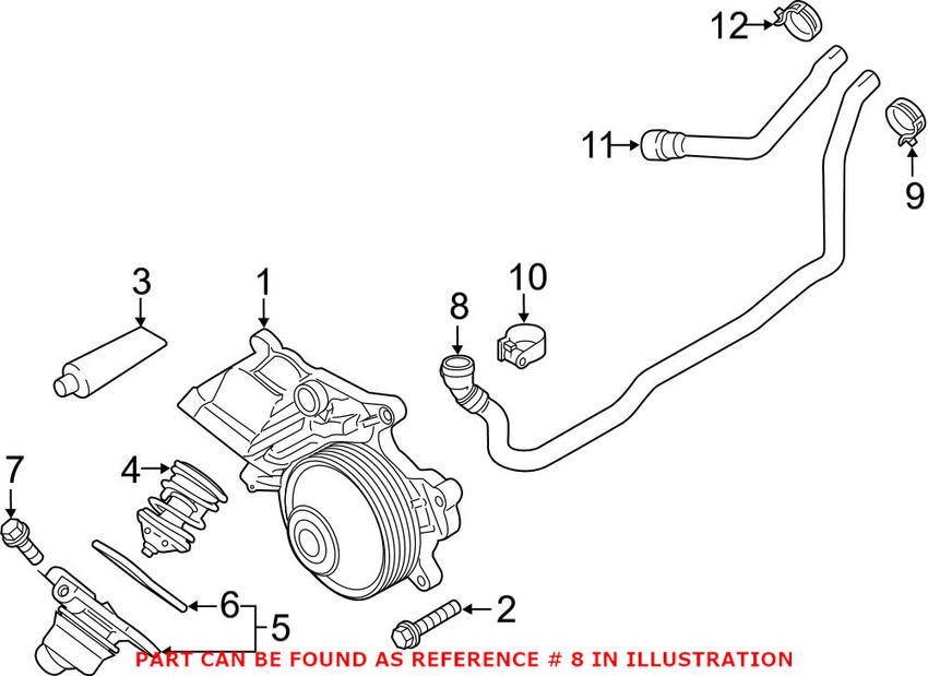 BMW HVAC Heater Hose 64219243891