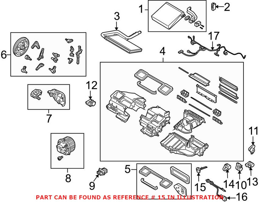 BMW Cabin Air Temperature Sensor 64226915391