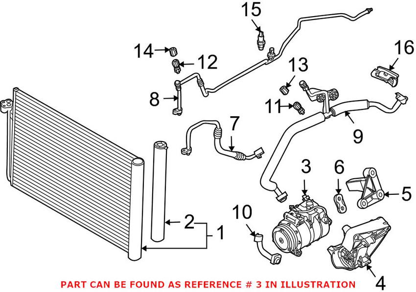 BMW A/C Compressor (New) 64509174803