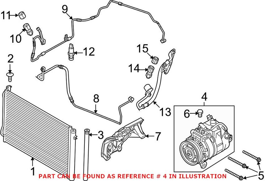 BMW A/C Compressor (New) 64526956719