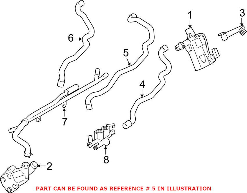 BMW HVAC Heater Hose 64539119169