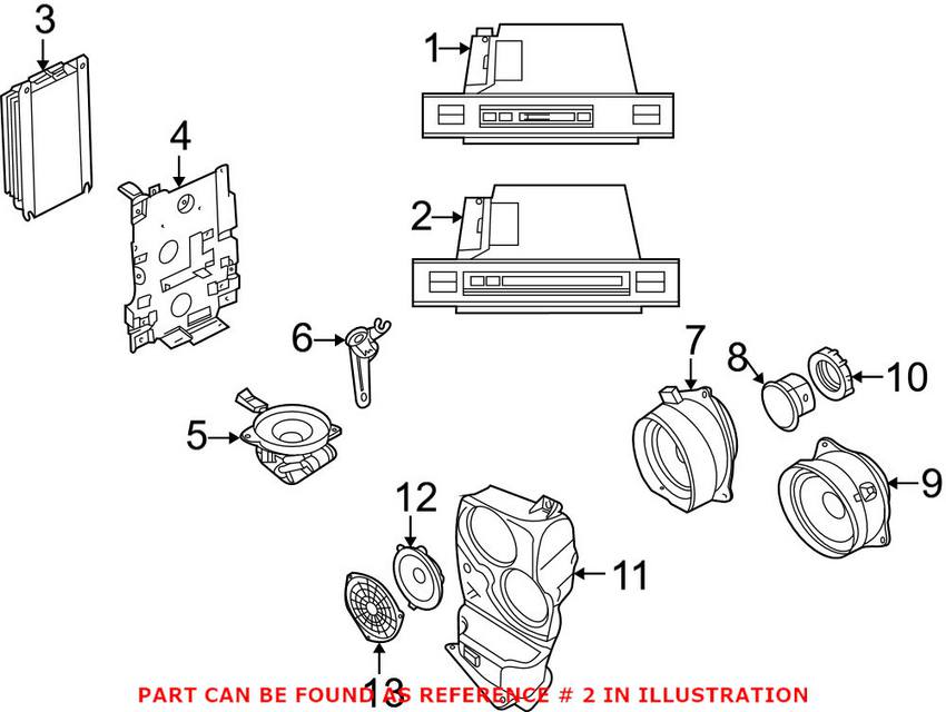 BMW Radio and CD Player (Rebuilt) 65126961219