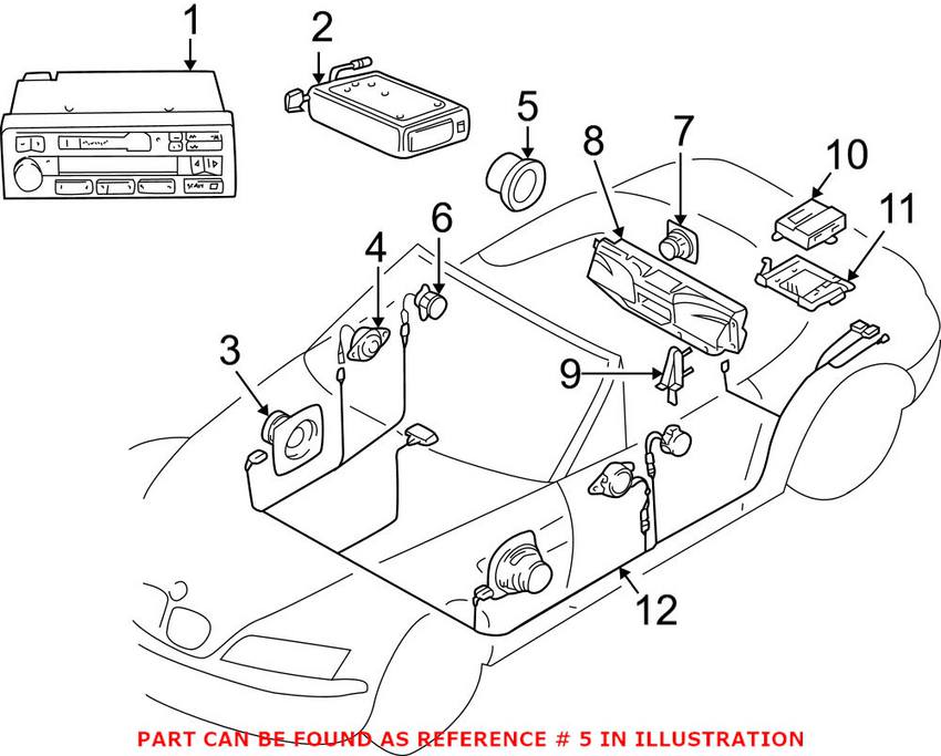 BMW Speaker - Rear (Harman Kardon) 65136902836