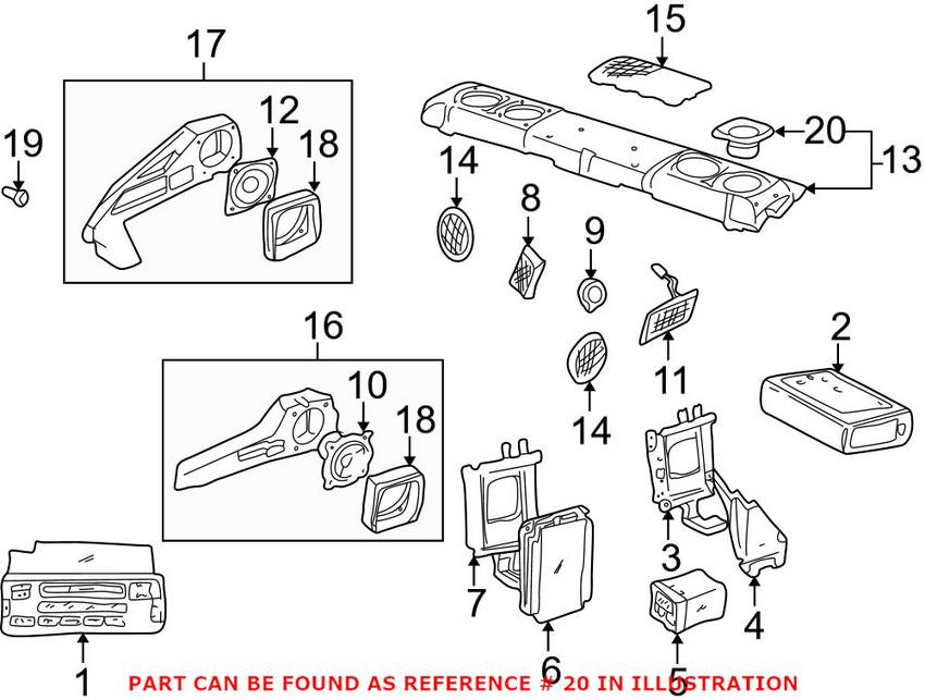 BMW Speaker - Rear (Top-HiFi) 65138352453