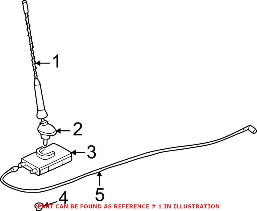 BMW Antenna Rod 65206902689