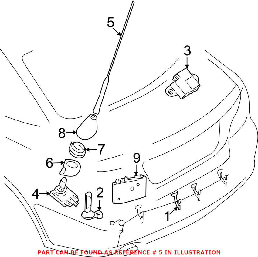 BMW Mini Antenna Rod 65209170350