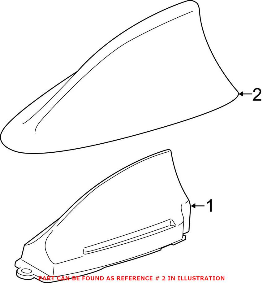 BMW Antenna Bezel 65209184814