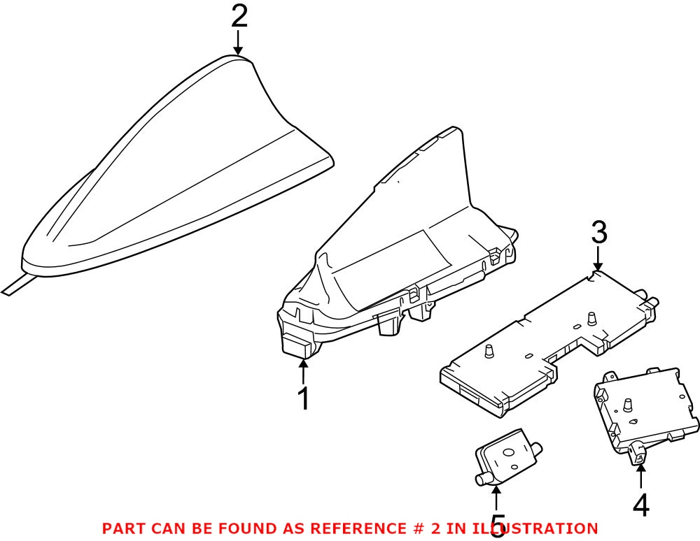 BMW Antenna Bezel 65209257007